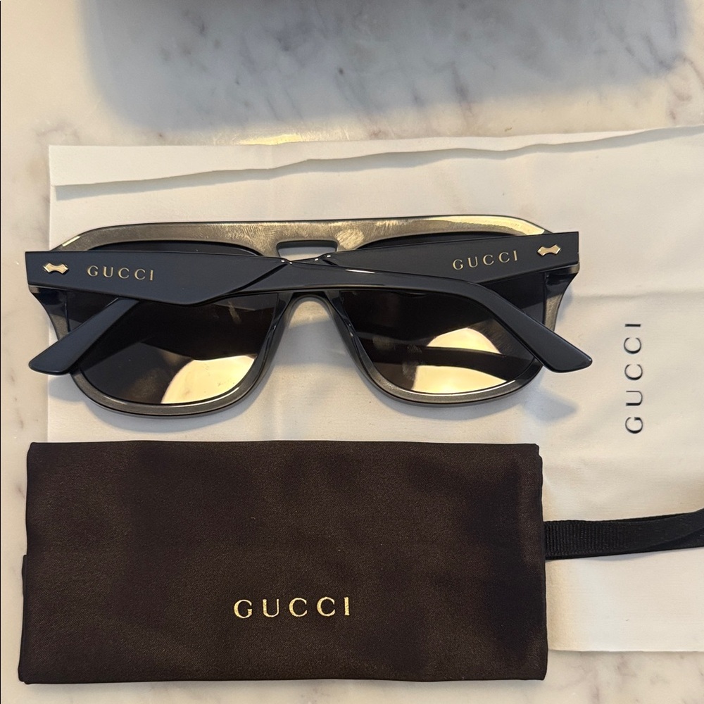 Gucci Dark Gray Sunglasses with Case - Picture 4 of 8